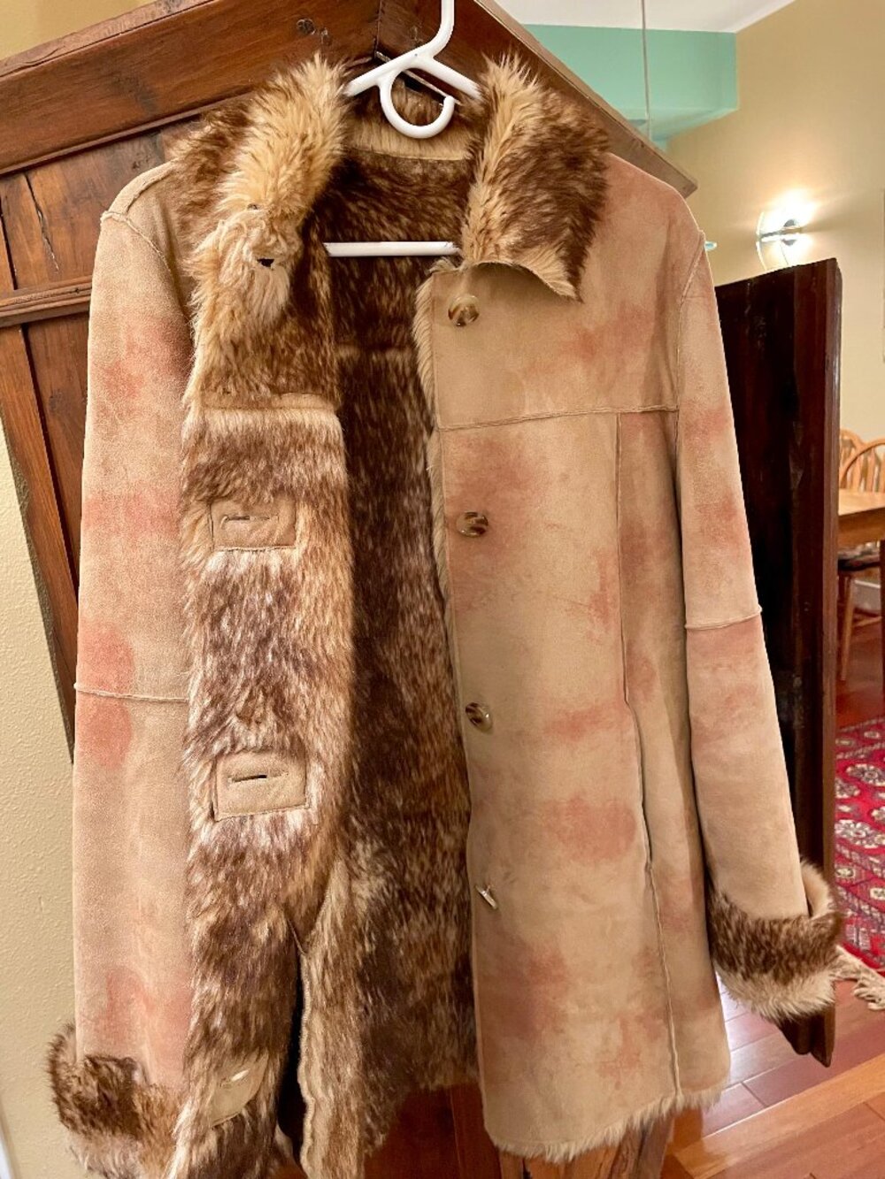 Cruelty-free "fur" coat, cozy and warm